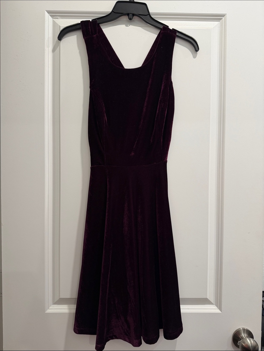 Altar'd State Velvet Cocktail Dress in Deep Plum